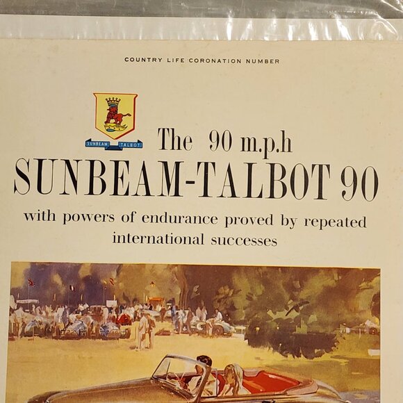 Sunbeam Talbot Advertisement / Country Life Coronation Issue Cover 1953 - Picture 2 of 7